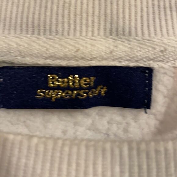 Butter White With Grey tie Dye Sweatshirt - Picture 6 of 8